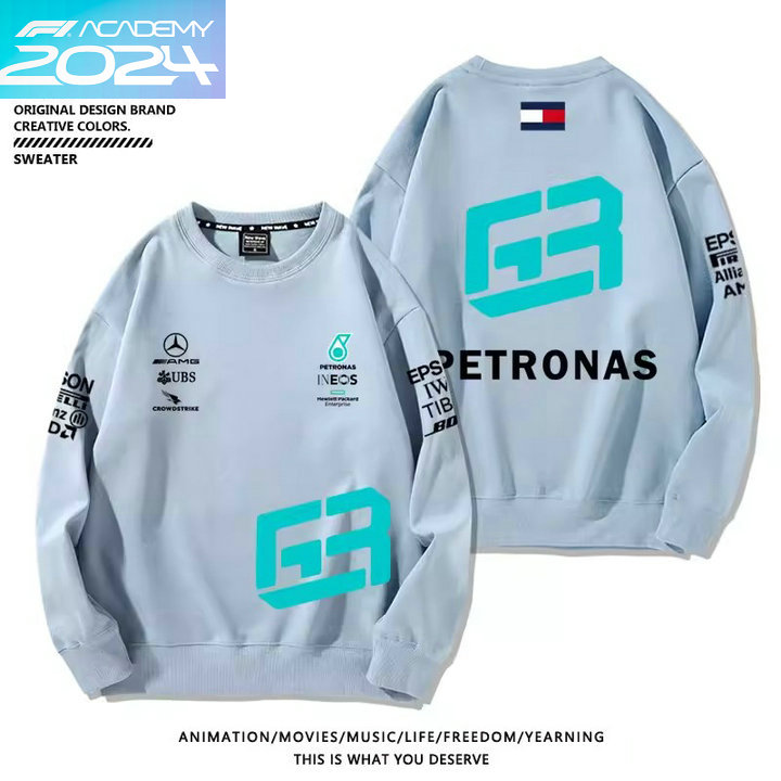 2024 Sweat shirt Mercedes AMG Petronas homme sans capuche